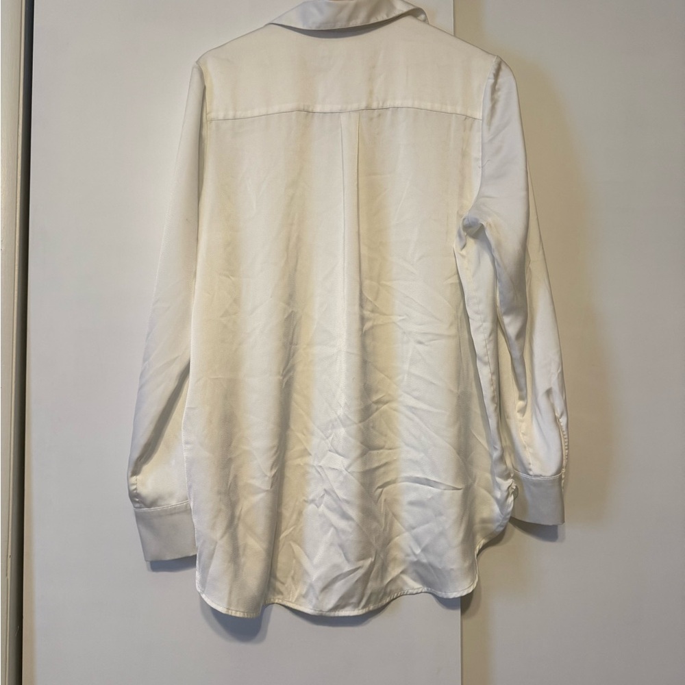 H&M Elegant Ivory Satin Shirt - Picture 7 of 7